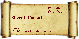 Kövesi Kornél névjegykártya
